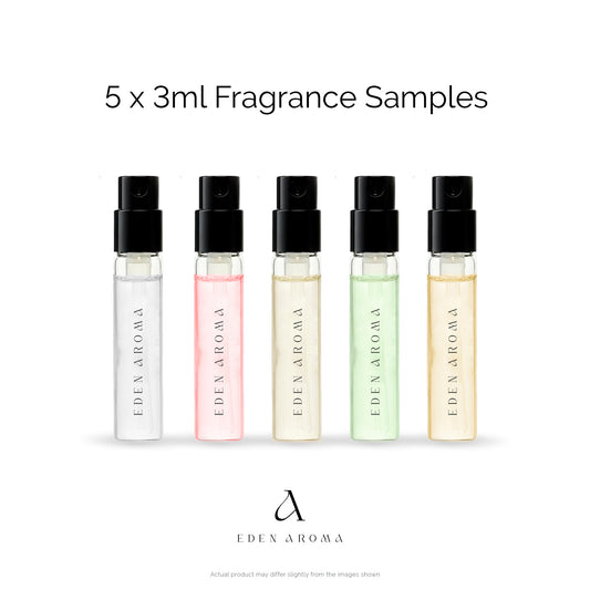 Eden Aroma Sample Box | 5 x 3ml Best-Selling Perfume Testers